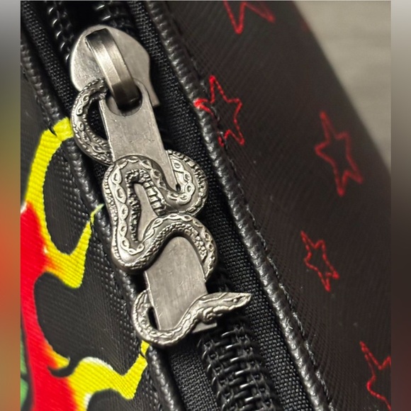 Ed Hardy Black Bag with Panther and Red Stars. Skull tattoo art - Picture 3 of 5